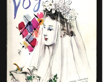 Vogue UK 31 marzo 1937 Rivista di moda vintage originale Moda nuziale