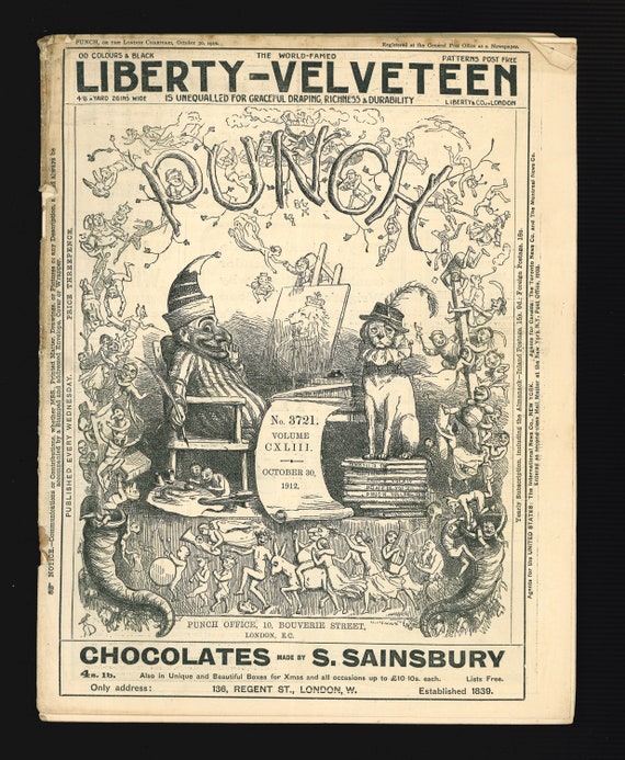 Punch 1912 Bundle of 16 Copies Vintage Original Satire