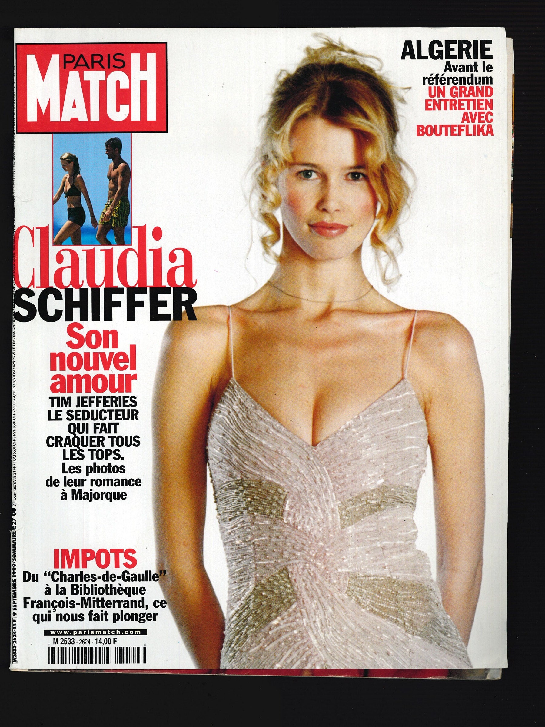 Paris Match Magazine No 2533 Sept 9 1999 Claudia Schiffer