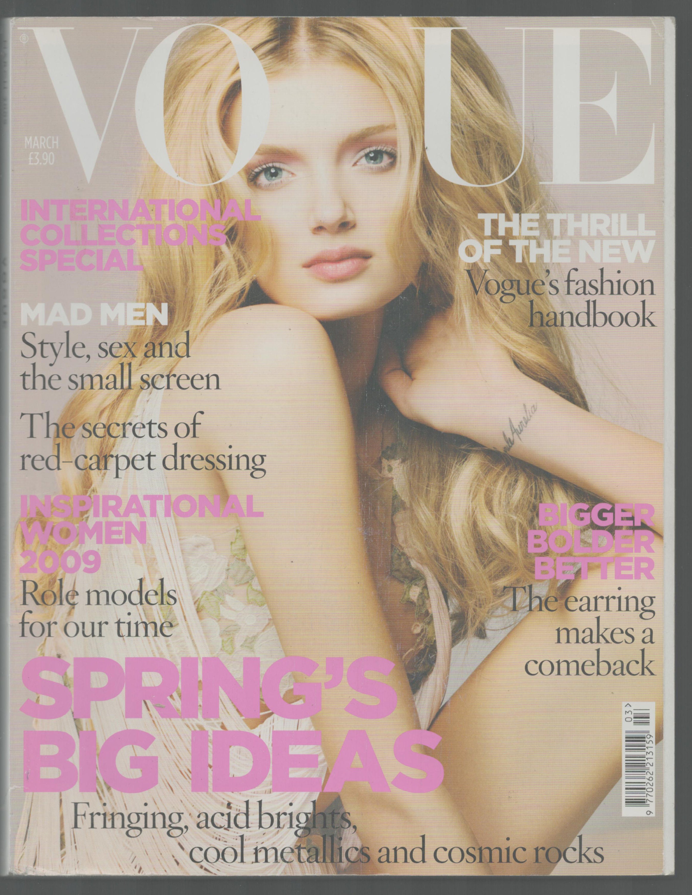Vogue UK March 2009 British Original Fashion Magazine Lily