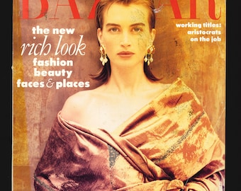 Harper's Bazaar US Nov 1989 Vintage Rare Retro Original Fashion Magazine Amanda Pays