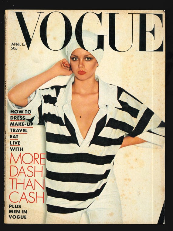 Vogue UK April 15th 1976 British Original Vintage Fashion