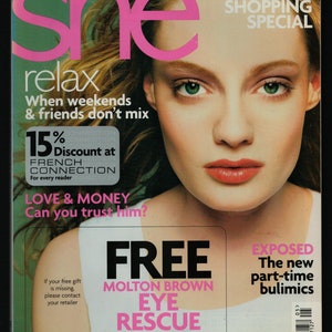 She Magazine mei 1999 Originele Vintage Fashion Kelly model cover