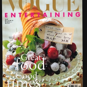 Vogue Australia Entertaining Dec 1993 - Jan 1994 Original Vintage Magazin 30th