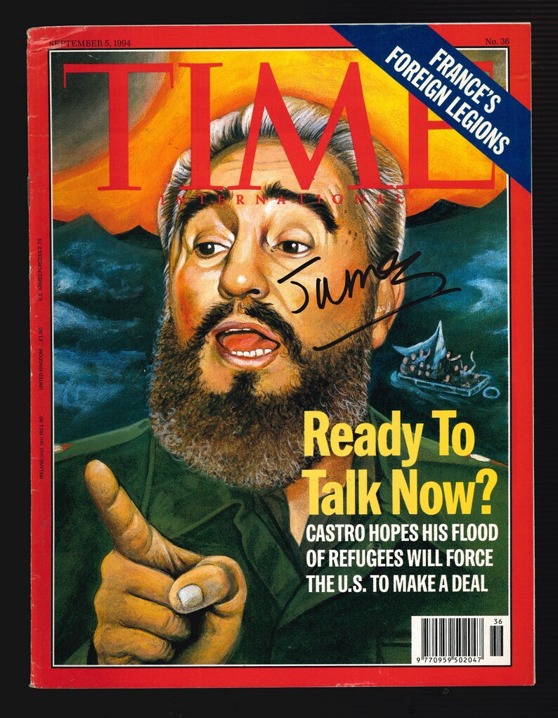Castro Magazine TIME SEPT 5 1994 Vintage Magazine Ready to Talk Now? Castro 30th - Etsy