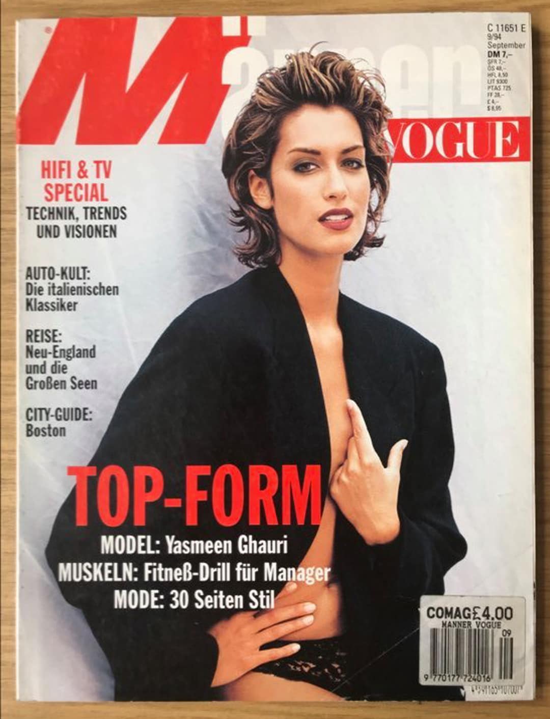 Manner Vogue Sept 1994 German Original Vintage Rare Retro
