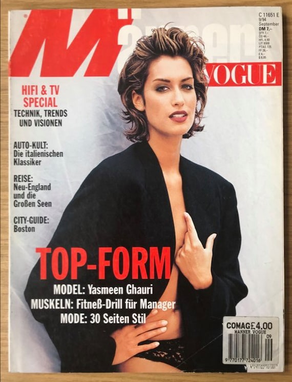Manner Vogue Sept 1994 German Original Vintage Rare Retro Fashion Magazine  Birthday Gift Present Yasmeen Ghauri Cover 30th - Etsy Sweden