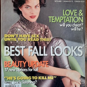 Glamour US Sept 1994 Canada Foreign Original Vintage Fashion Magazine Magali Amadei cover 30th