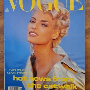 Vogue UK August 1991 Original British Vintage Fashion Magazine