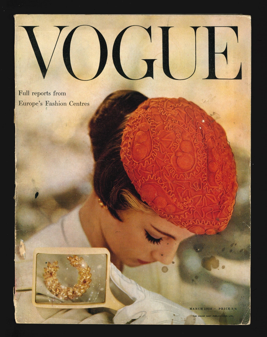 Vogue UK March 1954 Original Vintage Fashion Magazine Sandra