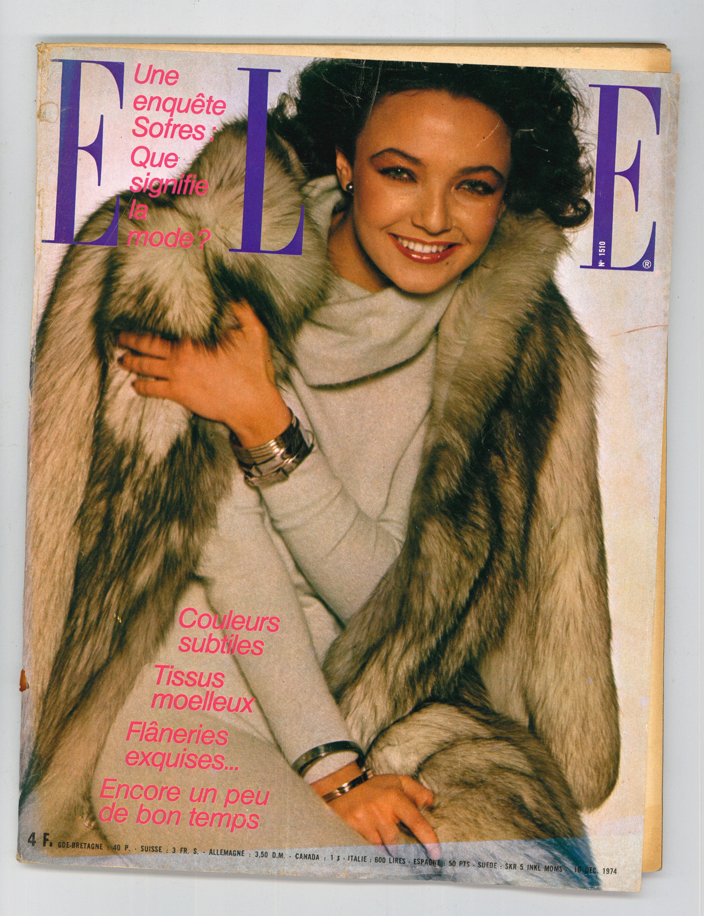 Elle Dec 16 1974 French Edition Vintage Magazine 50th - Etsy