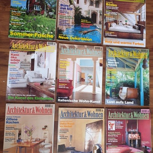 Architektur & Wohnen Lot 9  1995 - 1996 Original  Vintage Foreign Office Decorating Design Architecture Magazine Gift Present Birthday