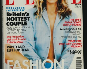 Elle UK June 1998 Original Vintage Fashion Magazine Cover: Karen