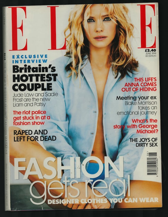 Elle UK June 1998 Original Vintage Fashion Magazine Cover: Karen