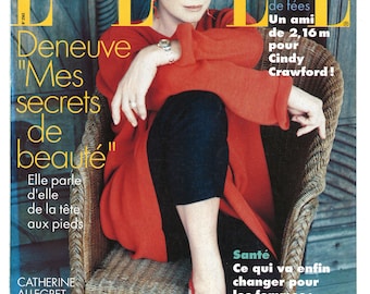 Elle French no 2543  Sept 26 1994 Original Vintage Fashion Magazine Gift Present Birthday  Catherine DEneuve 30th