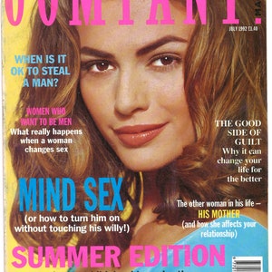 Company  July 1992  Birthday Gift Present British Original Vintage Fashion Magazine Sonia Ryzy-Ryski cover photo by Gerald Forster