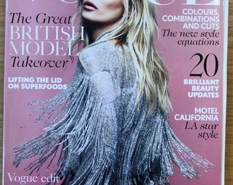 Vogue UK May  2014  British  Original Fashion Magazine Gift Present Birthday Kate Moss cover