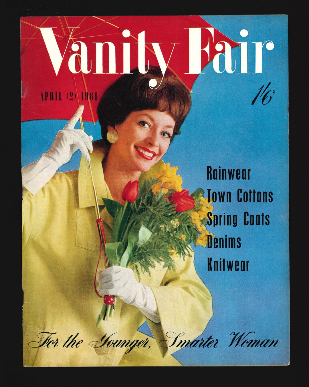 Vanity Fair April 1961 Rare Retro Vintage Original Fashion Magazine