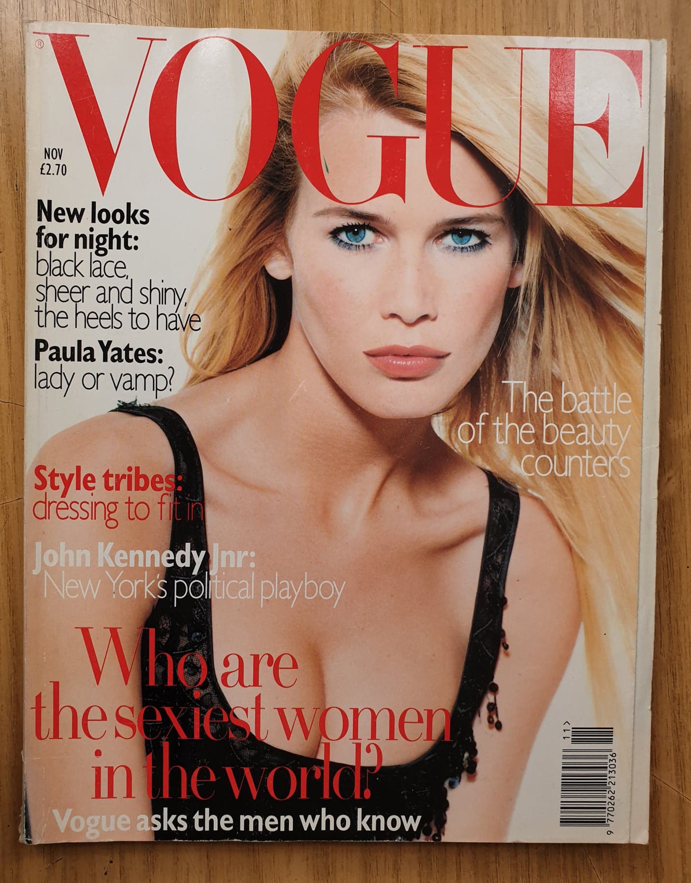 VOTRE BEAUTE 1995/cover/ウェンディ・ヴェルドフイス Vogue UK Nov 1995 British Original Fashion Magazine Cover