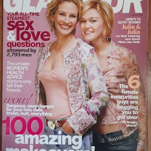 Glamour Jan 2004  Canada Foreign Original Vintage Fashion Magazine Julia Roberts & Julia Stiles  cover