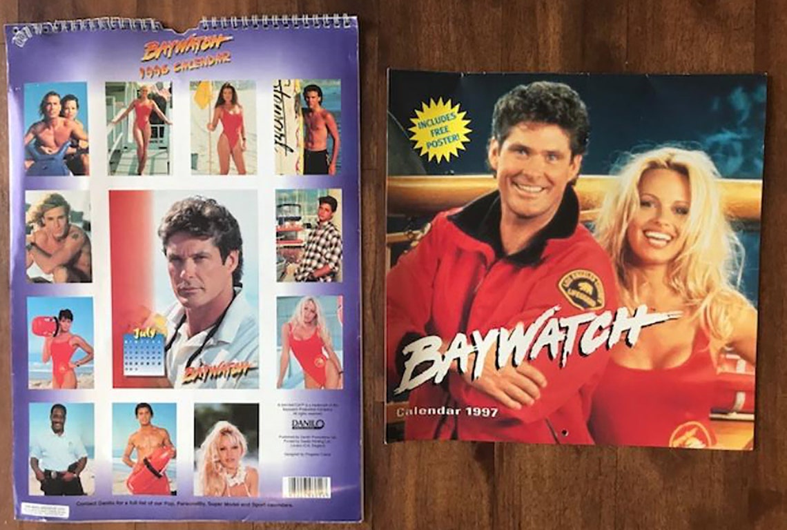 Baywatch Miscellaneous Collections Calendars and Coloured Etsy