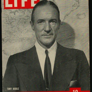 Life vol 15 no 14 Oct 4 1943 Original Vintage Weekly Magazine U.S. BOTSCHAFTER ANTHONY BIDDLE