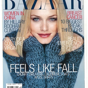Harper&#39;s Bazaar US Okt 1998 British Original Magazine Amber Valletta Cover
