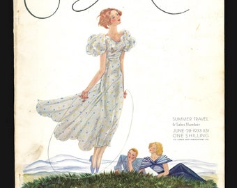 Vogue UK June 28 1933 Original Vintage Fashion Magazine