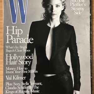 W Magazine Feb 1999 Original Vintage  Fashion Magazine Michelle Pfeiffer cover