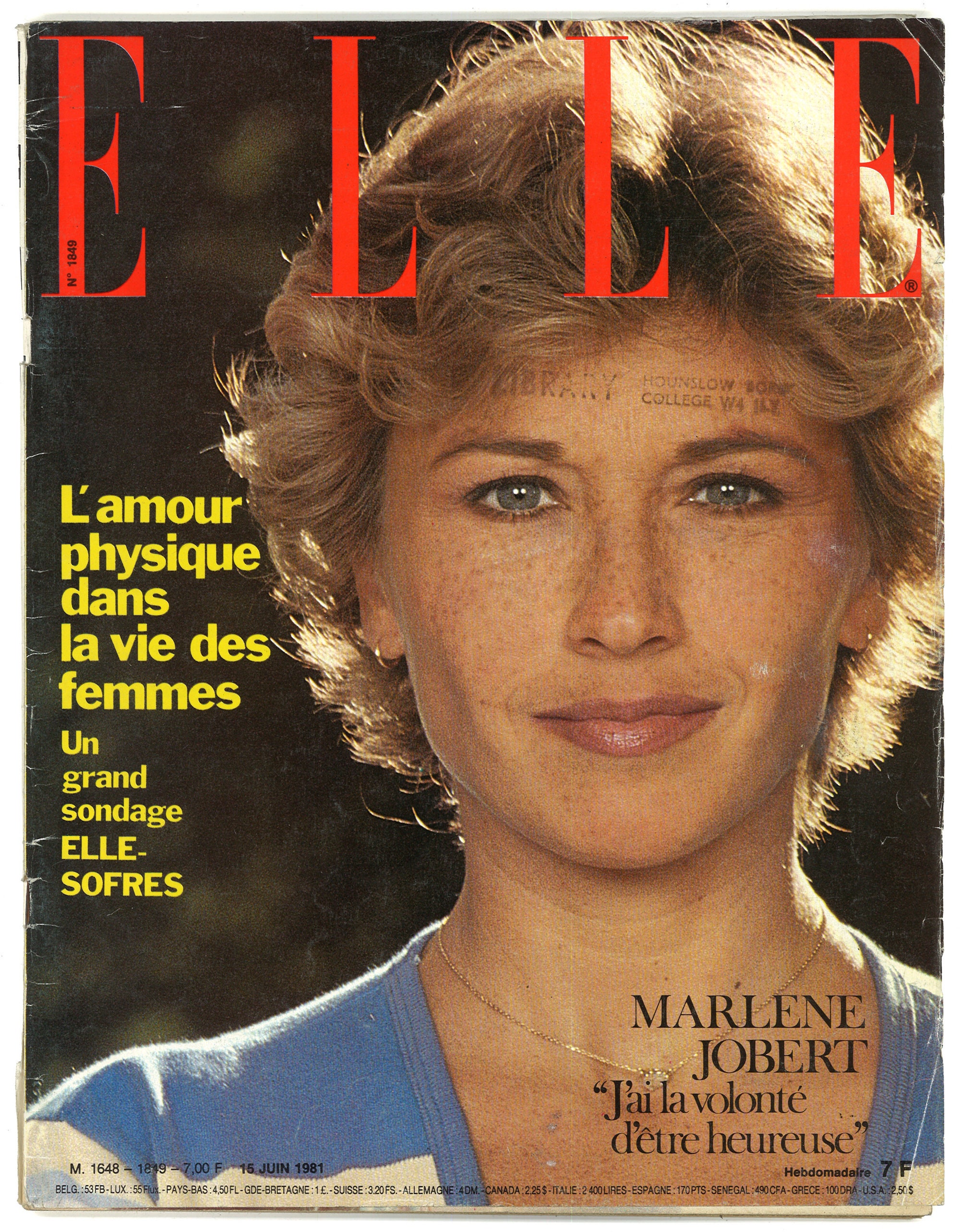 その他 ELLE French 15 JUILLET 1965 その他 ELLE French 15 JUILLET