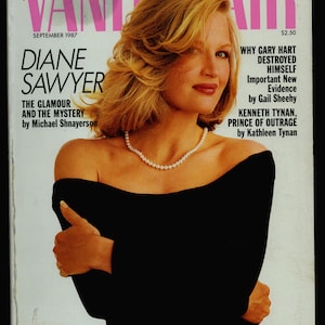 Vanity Fair Sept 1987 Original Vintage Fashion Magazine Diane Sawyer