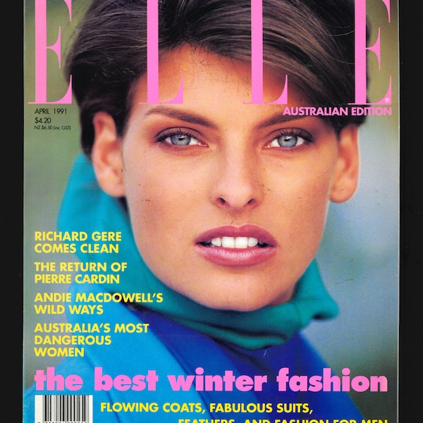 Elle Australia April 1991 Vintage Magazine