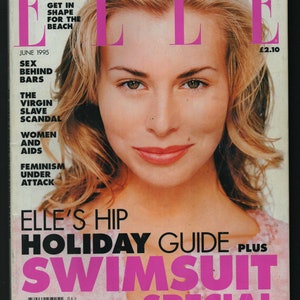 Elle UKJune 1995 Original Vintage Fashion Magazine Niki Taylor cover