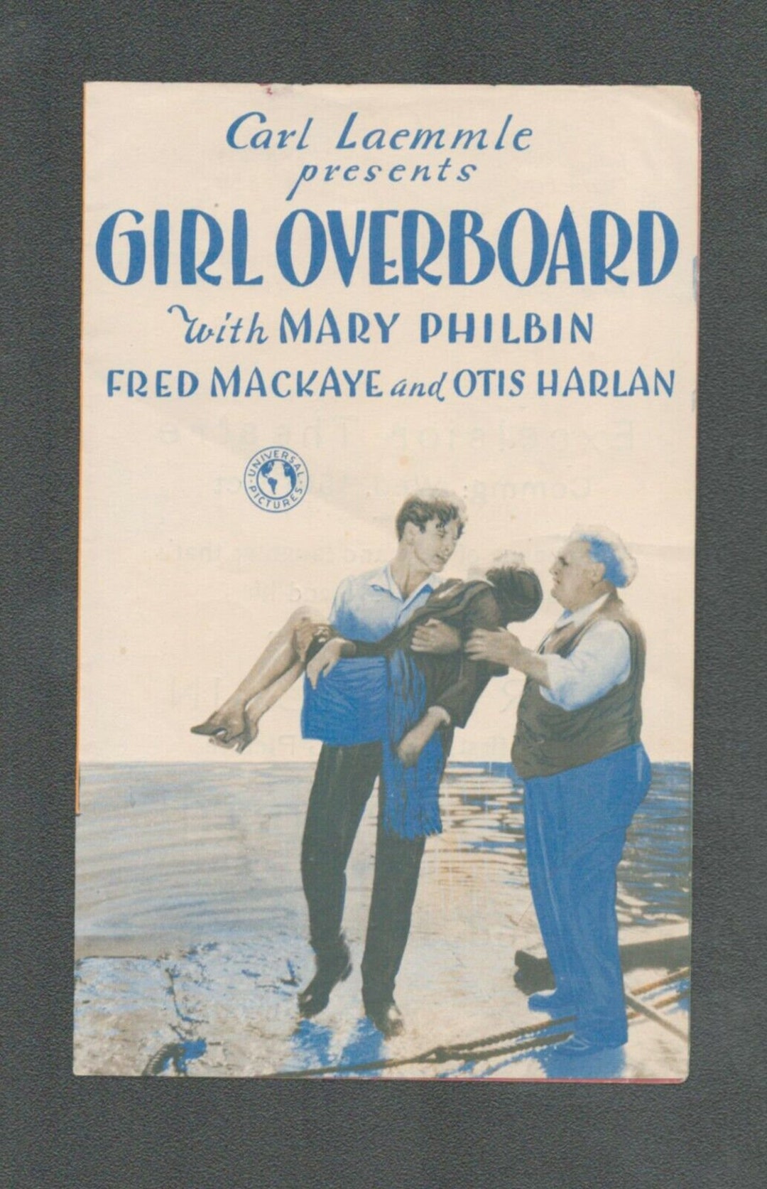 Girl Overboard 1937 Original Cinema Herald Gloria Stuart Etsy