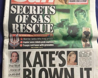 The Sun Sept 21 2005 Original Newspaper Kate Moss headline