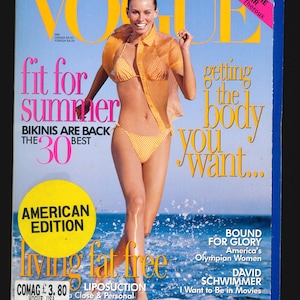 Vogue US May 1996  Original Vintage Fashion Magazine Niki Taylor Cover
