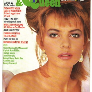 Harpers & Queen UK sierpień 1985 Prezent urodzinowy Prezent Brytyjski londyński magazyn mody