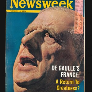 Newsweek Feb 10 1964 Original Vintage Magazine Charles De Gaulle 60th