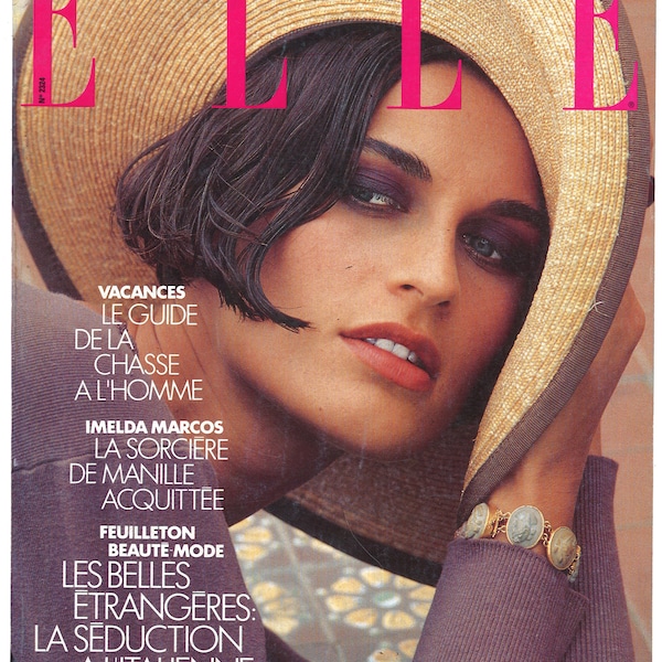 Elle French no 2324 July 23 1990 Paris Foreign Original Vintage Fashion Magazine Gift Present Birthday