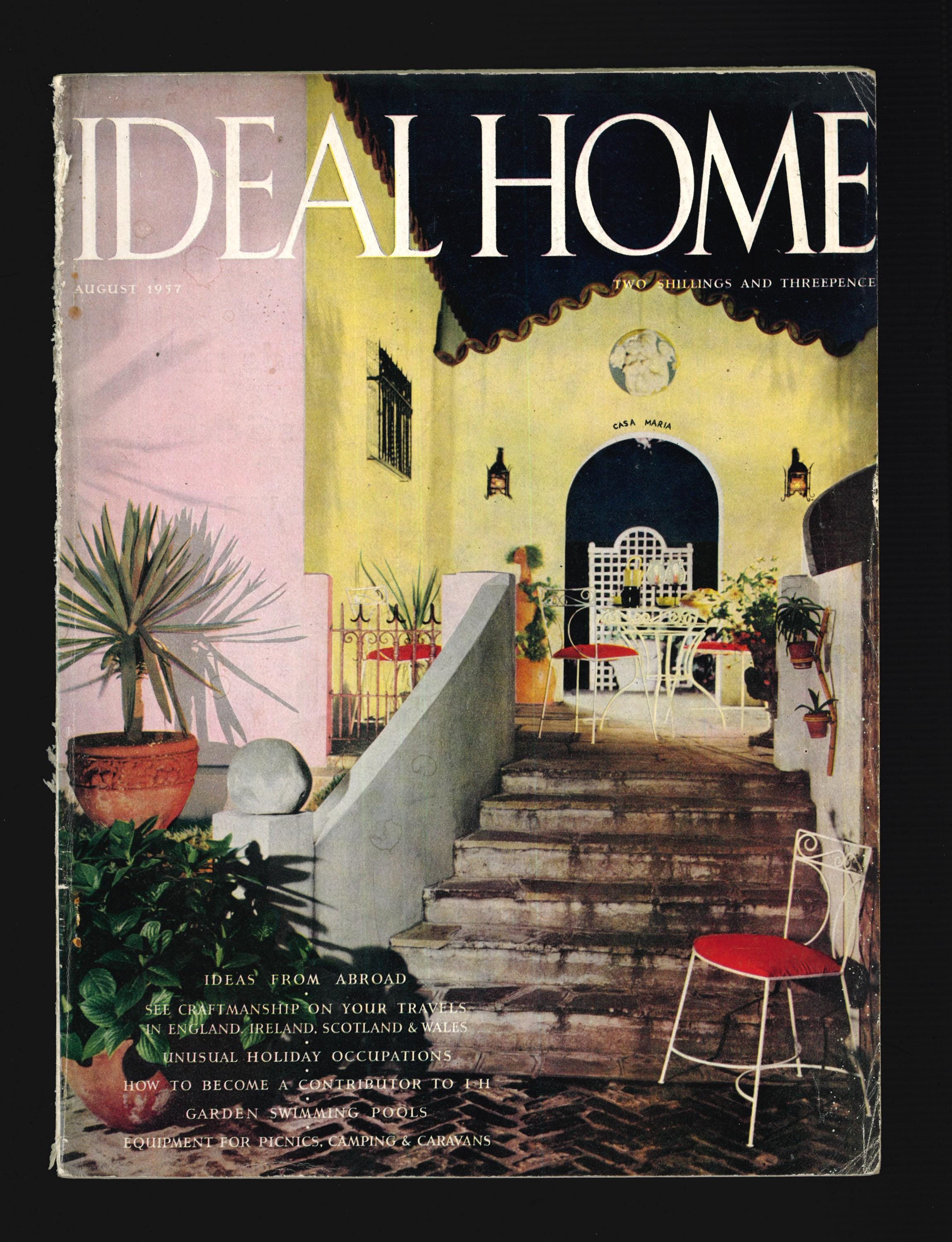 ワンピなど最旬ア！ Ideal Home 1955 1956 1957 British Original Vintage Magazine 洋書