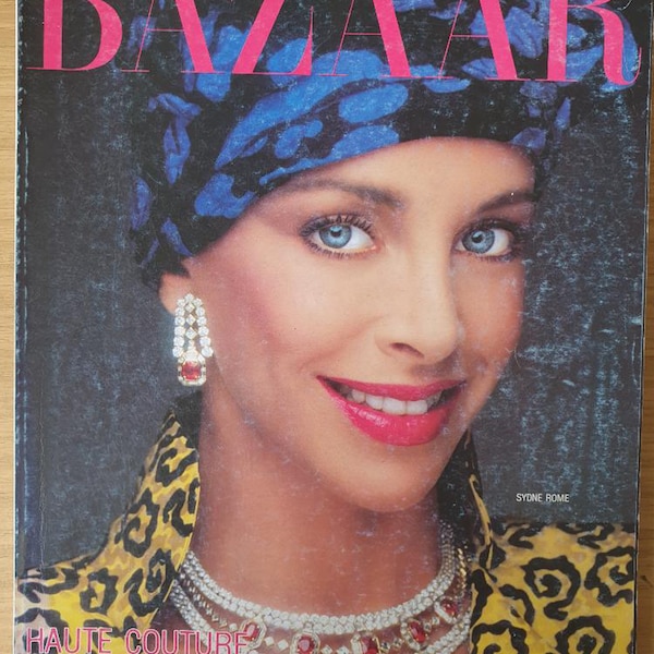 Harpers Bazaar France no 38 March 1989  Foreign Original Vintage Rare Retro Fashion Magazine Gift Birthday Present Haute Couture
