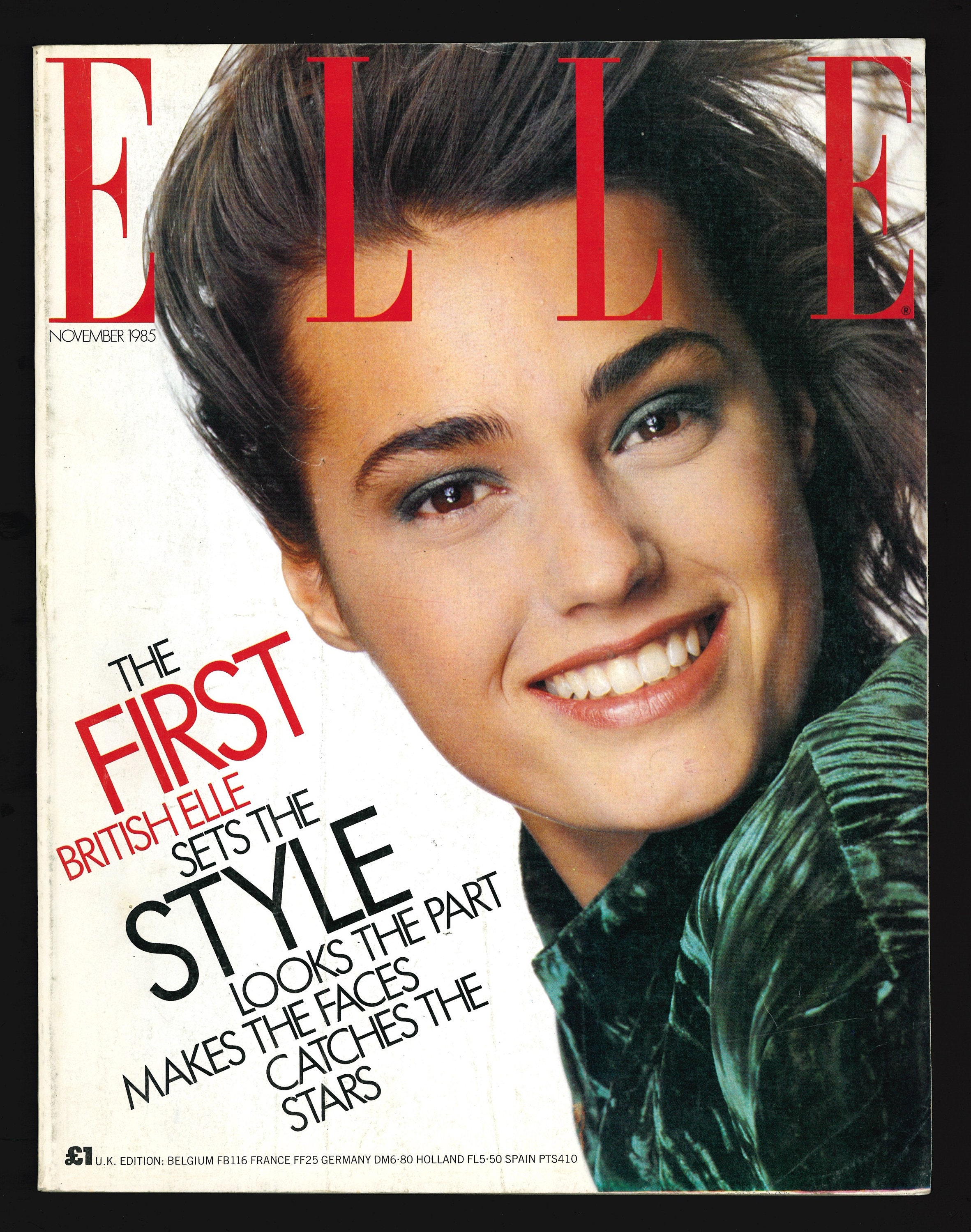 Elle UK No 1 Nov 1985 Original Vintage Fashion Magazine Cover