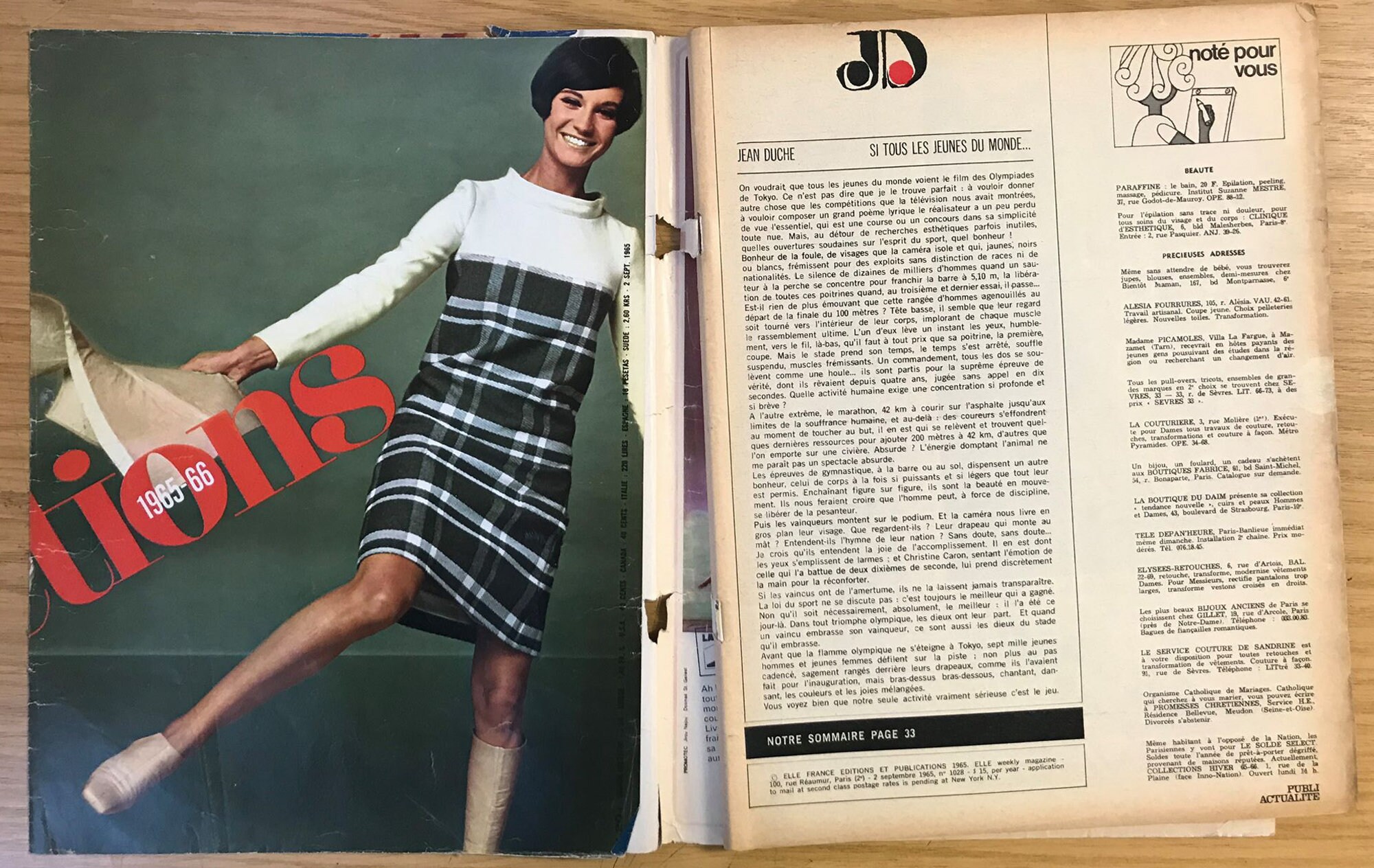 ELLE French 8 JUILLET 1965