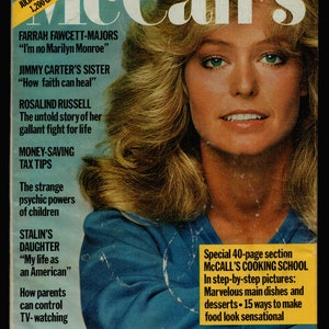McCall&#39;s Magazine April 1977 Farrah Fawcett - Majors cover