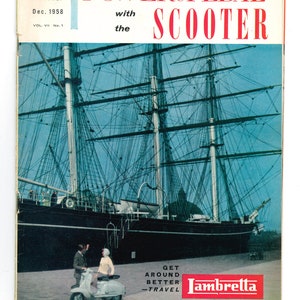 Power and Pedal with the Scooter Dec 1958 Original Vintage Magazine Vespa Lambretta