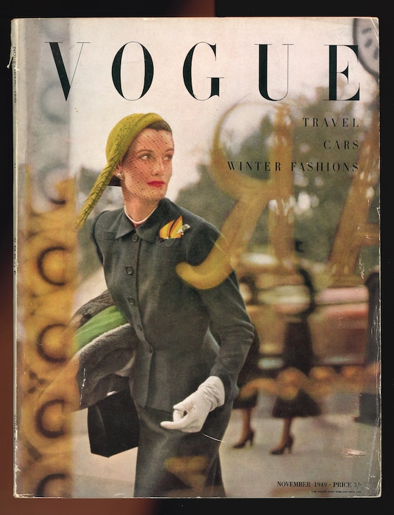 Vogue UK Nov 1949 Original Vintage Fashion Magazine Lee