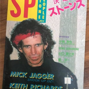 Stone People no 52 1989 Rolling Stones For Japanese Fan Club Original Vintage  Gift Birthday Present Keith Richards cover