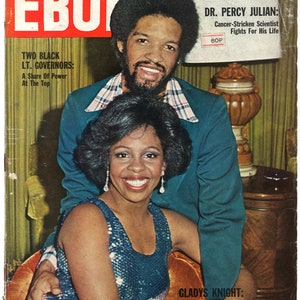 Ebony March 1975 African US American Fashion Photography  Magazine Gift Present Birthday Gladys Knight  cover