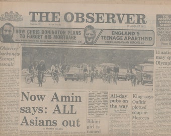 Observer Aug 20 1972 Original Vintage Rare Newspaper