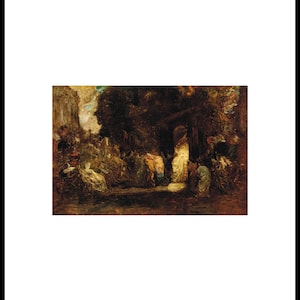 The Marriage Feast by A. Monticellu Original Tear sheet Window Mounted Ready for Framing